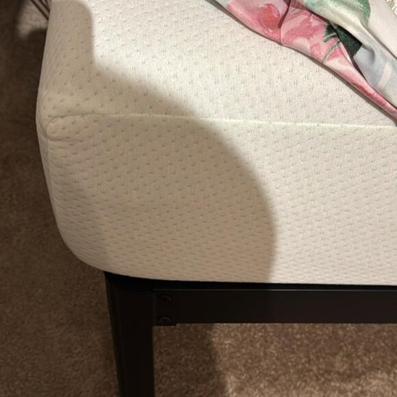 King size bed with 12inchesmemory foam  mattress available for pickup only pleas - Picture 1 of 4